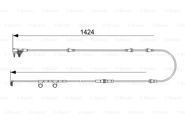 BOSCH įspėjimo kontaktas, stabdžių trinkelių susidėvėjim 1 987 473 581