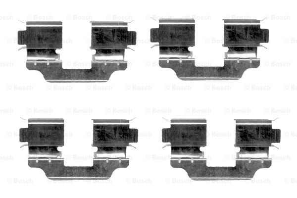 BOSCH priedų komplektas, diskinių stabdžių trinkelės 1 987 474 341