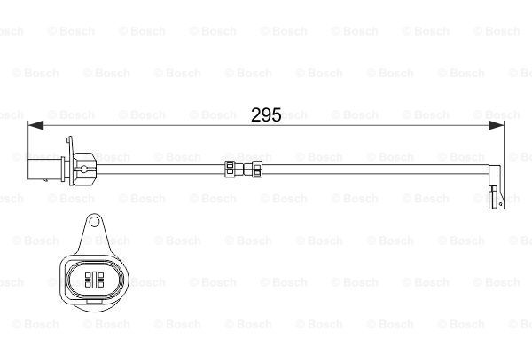 BOSCH įspėjimo kontaktas, stabdžių trinkelių susidėvėjim 1 987 474 508