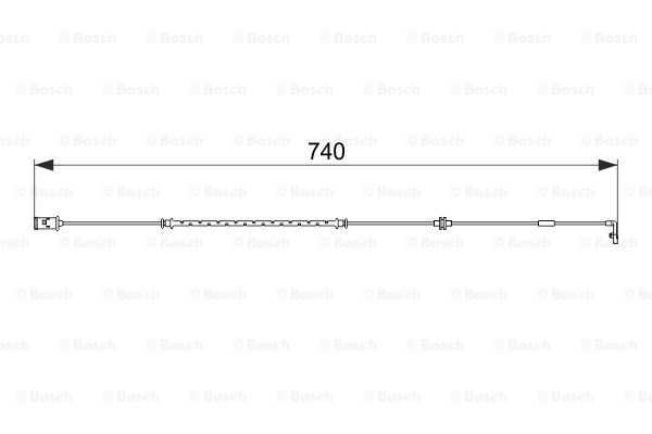 BOSCH Сигнализатор, износ тормозных колодок 1 987 474 587