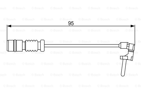 BOSCH įspėjimo kontaktas, stabdžių trinkelių susidėvėjim 1 987 474 901