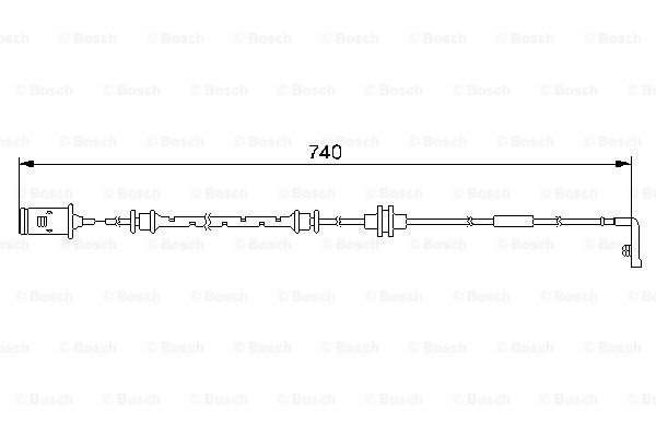 BOSCH Сигнализатор, износ тормозных колодок 1 987 474 973