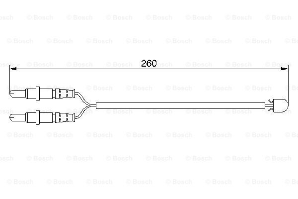 BOSCH įspėjimo kontaktas, stabdžių trinkelių susidėvėjim 1 987 474 975