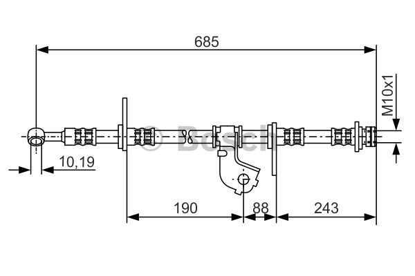 BOSCH Тормозной шланг 1 987 476 735
