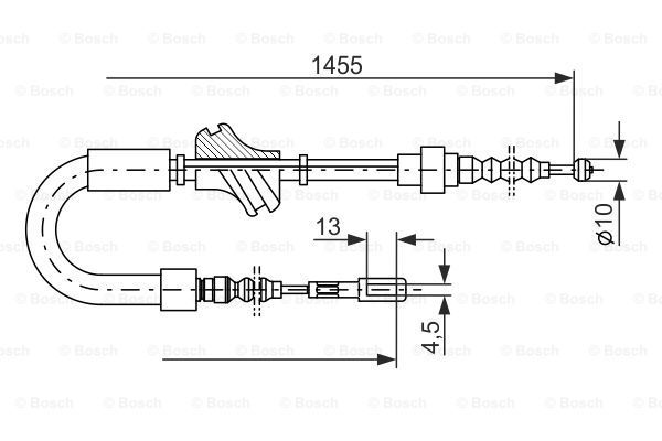 BOSCH trosas, stovėjimo stabdys 1 987 477 062