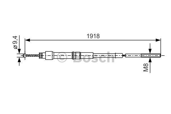 BOSCH Тросик, cтояночный тормоз 1 987 477 157