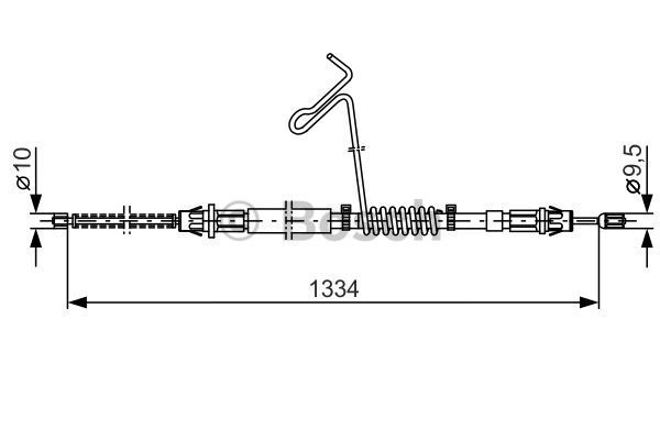 BOSCH trosas, stovėjimo stabdys 1 987 477 177