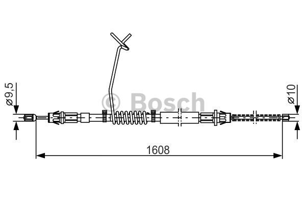 BOSCH trosas, stovėjimo stabdys 1 987 477 180