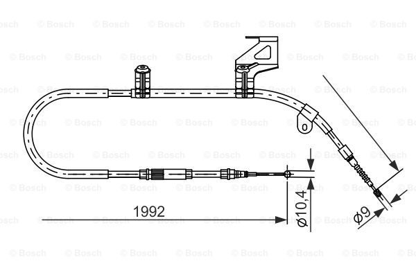 BOSCH Тросик, cтояночный тормоз 1 987 477 242