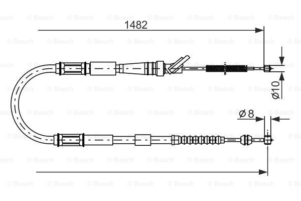 BOSCH trosas, stovėjimo stabdys 1 987 477 319