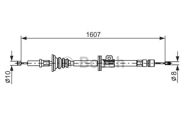 BOSCH Тросик, cтояночный тормоз 1 987 477 358