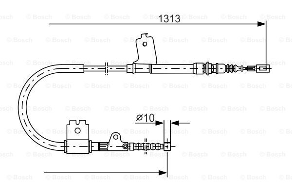 BOSCH trosas, stovėjimo stabdys 1 987 477 404