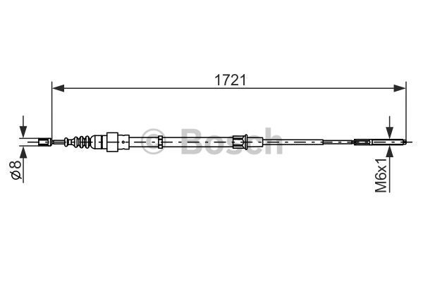 BOSCH trosas, stovėjimo stabdys 1 987 477 406