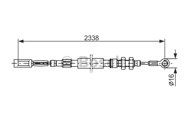 BOSCH Тросик, cтояночный тормоз 1 987 477 419