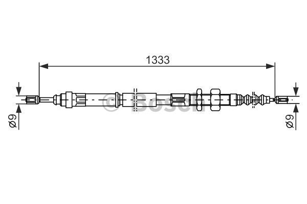 BOSCH trosas, stovėjimo stabdys 1 987 477 440