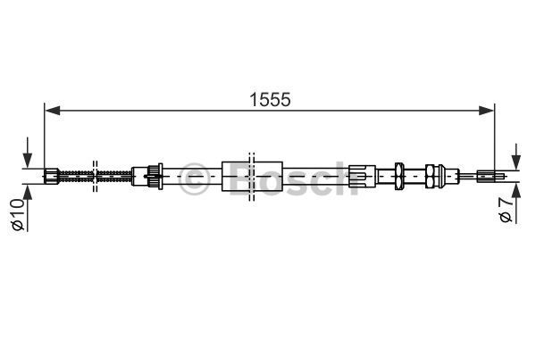 BOSCH trosas, stovėjimo stabdys 1 987 477 452