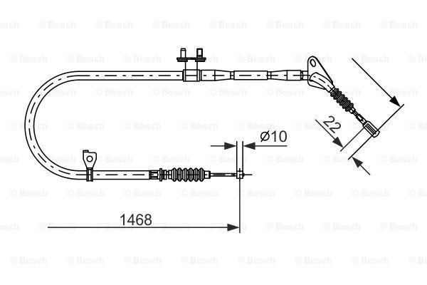 BOSCH trosas, stovėjimo stabdys 1 987 477 495