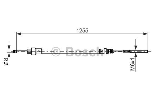 BOSCH trosas, stovėjimo stabdys 1 987 477 525