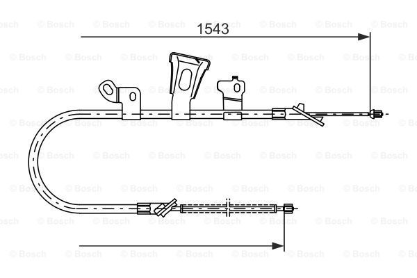 BOSCH trosas, stovėjimo stabdys 1 987 477 548