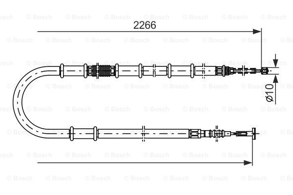 BOSCH Тросик, cтояночный тормоз 1 987 477 559