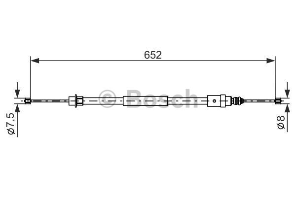 BOSCH trosas, stovėjimo stabdys 1 987 477 579