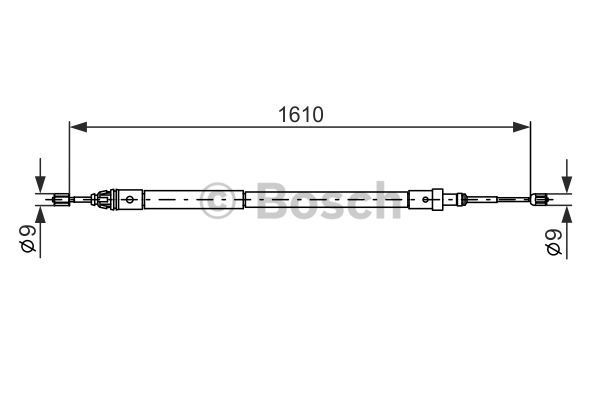 BOSCH trosas, stovėjimo stabdys 1 987 477 584