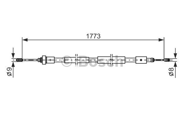 BOSCH trosas, stovėjimo stabdys 1 987 477 590