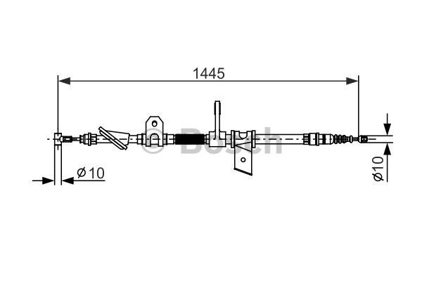 BOSCH trosas, stovėjimo stabdys 1 987 477 624