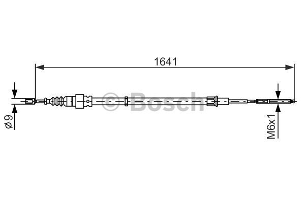 BOSCH trosas, stovėjimo stabdys 1 987 477 627