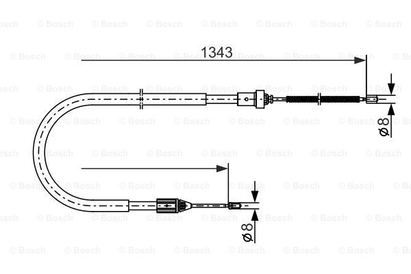 BOSCH trosas, stovėjimo stabdys 1 987 477 641