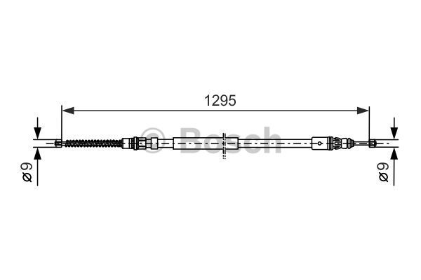 BOSCH trosas, stovėjimo stabdys 1 987 477 664