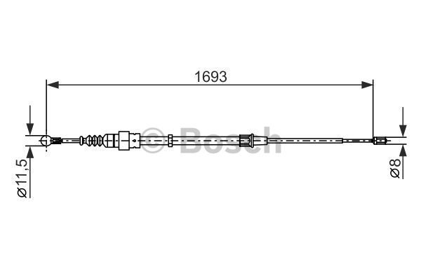 BOSCH Тросик, cтояночный тормоз 1 987 477 698