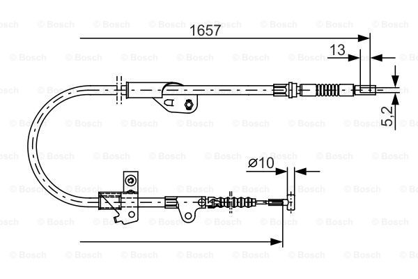 BOSCH trosas, stovėjimo stabdys 1 987 477 753