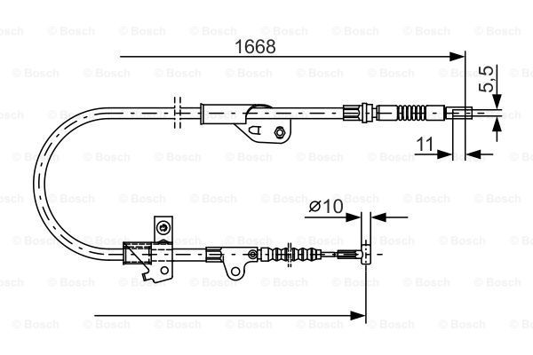 BOSCH trosas, stovėjimo stabdys 1 987 477 755