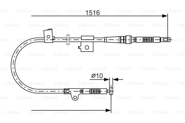 BOSCH trosas, stovėjimo stabdys 1 987 477 759