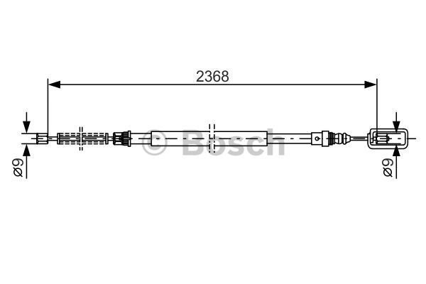 BOSCH Тросик, cтояночный тормоз 1 987 477 773