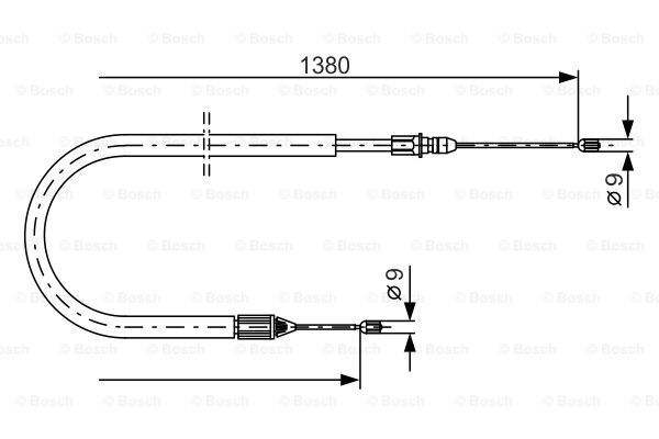 BOSCH Тросик, cтояночный тормоз 1 987 477 776