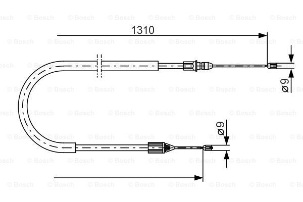 BOSCH trosas, stovėjimo stabdys 1 987 477 777