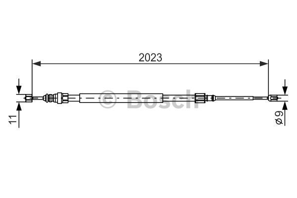 BOSCH trosas, stovėjimo stabdys 1 987 477 786