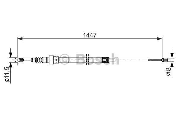 BOSCH trosas, stovėjimo stabdys 1 987 477 802