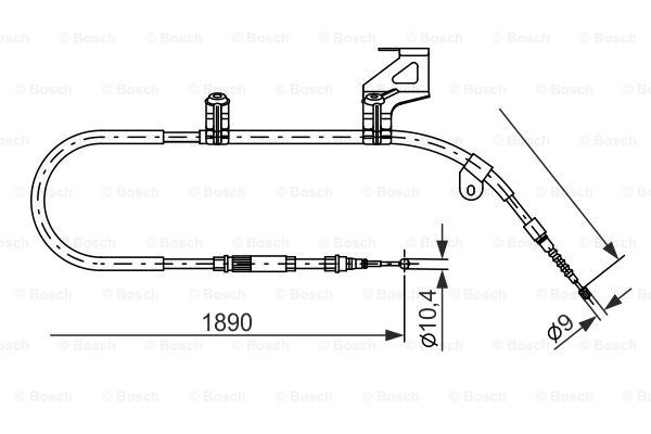 BOSCH trosas, stovėjimo stabdys 1 987 477 804