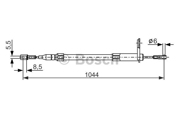 BOSCH trosas, stovėjimo stabdys 1 987 477 812