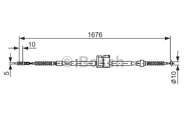 BOSCH trosas, stovėjimo stabdys 1 987 477 815