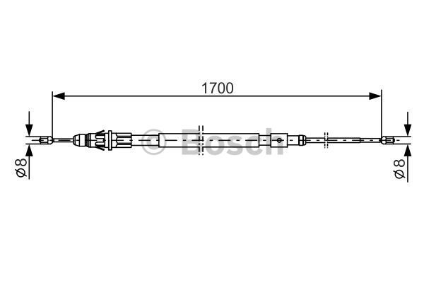 BOSCH Тросик, cтояночный тормоз 1 987 477 823