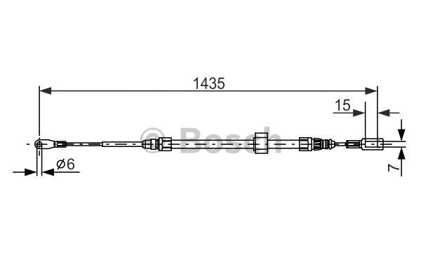 BOSCH trosas, stovėjimo stabdys 1 987 477 853