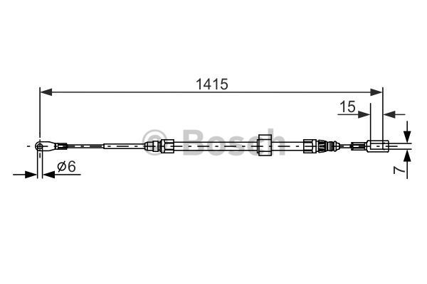 BOSCH trosas, stovėjimo stabdys 1 987 477 856