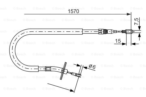 BOSCH trosas, stovėjimo stabdys 1 987 477 860