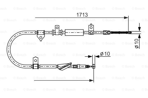 BOSCH trosas, stovėjimo stabdys 1 987 477 886