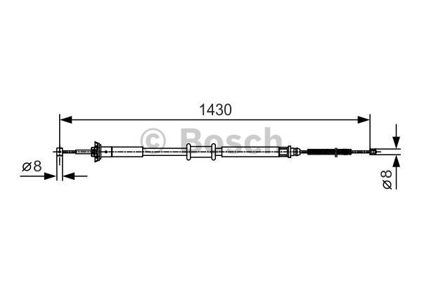 BOSCH trosas, stovėjimo stabdys 1 987 477 912