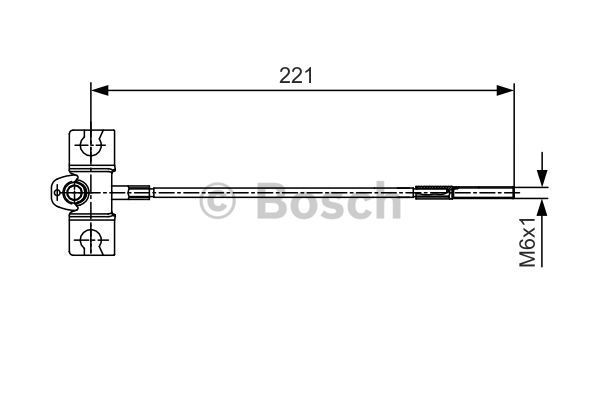 BOSCH trosas, stovėjimo stabdys 1 987 477 913